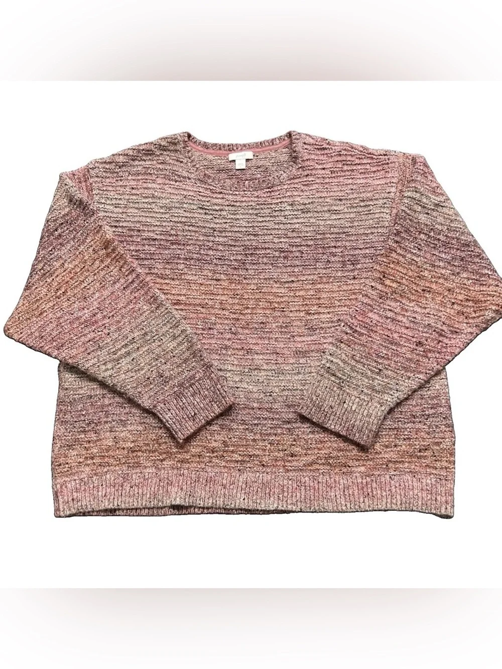 Heathered Pink Crewneck Sweater - Women's Comfortable Knit